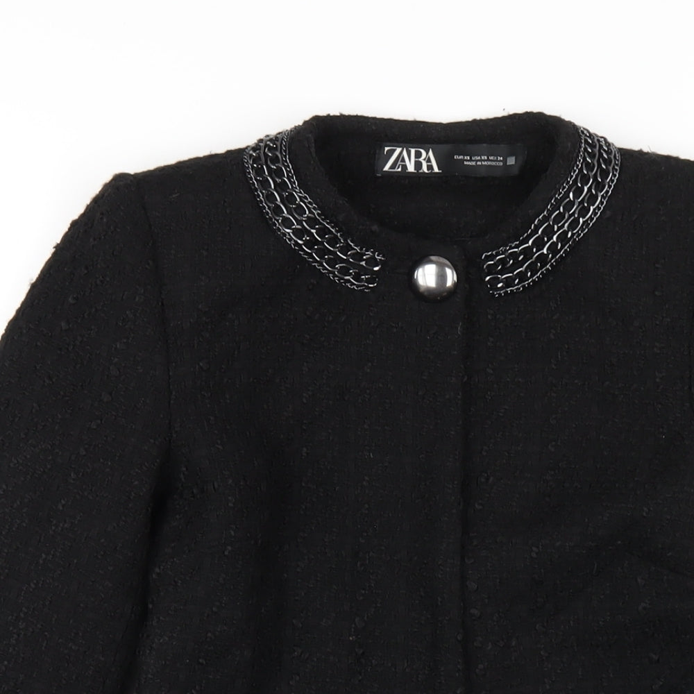 Womens UK Size XS Zara Black Jacket