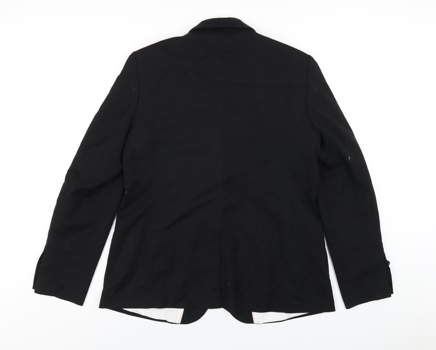 NEXT Womens Black Polyester Jacket Blazer Size 16