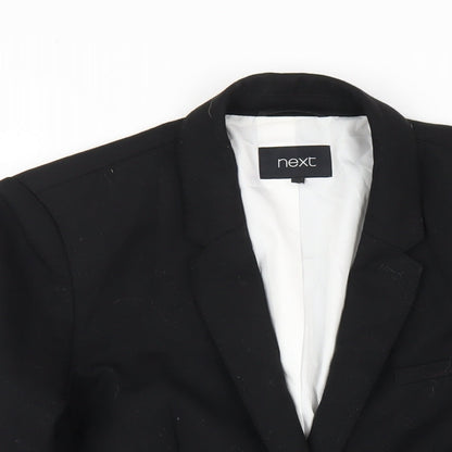 NEXT Womens Black Polyester Jacket Blazer Size 16