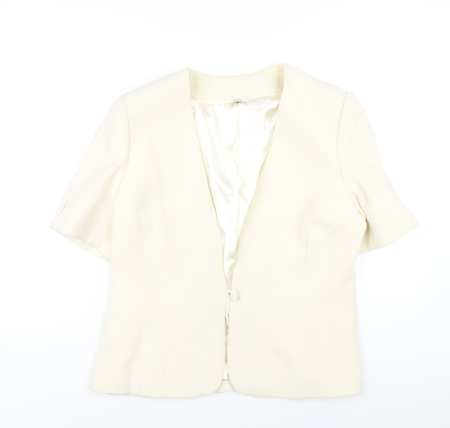 Klass Womens Ivory Jacket Size 16 Button