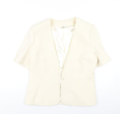 Klass Womens Ivory Jacket Size 16 Button