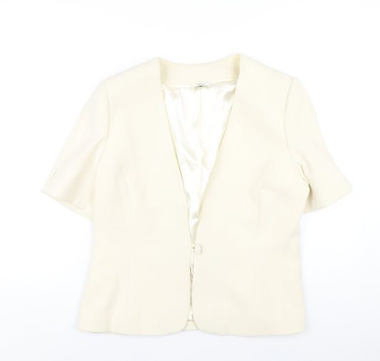 Klass Womens Ivory Jacket Size 16 Button