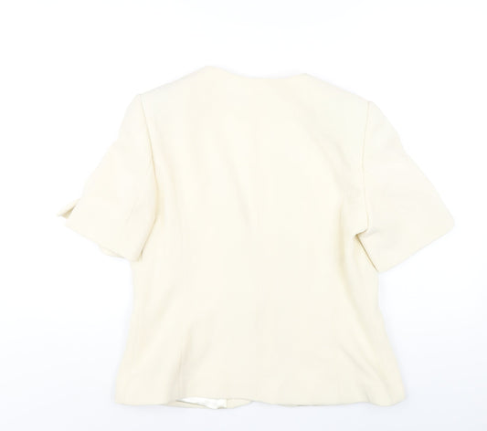 Klass Womens Ivory Jacket Size 16 Button