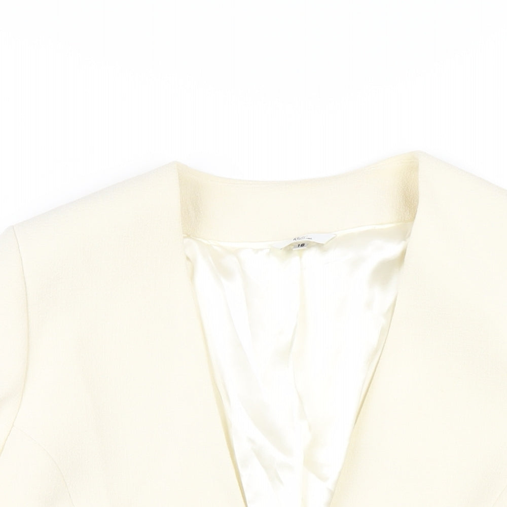Klass Womens Ivory Jacket Size 16 Button