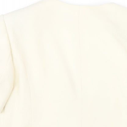 Klass Womens Ivory Jacket Size 16 Button