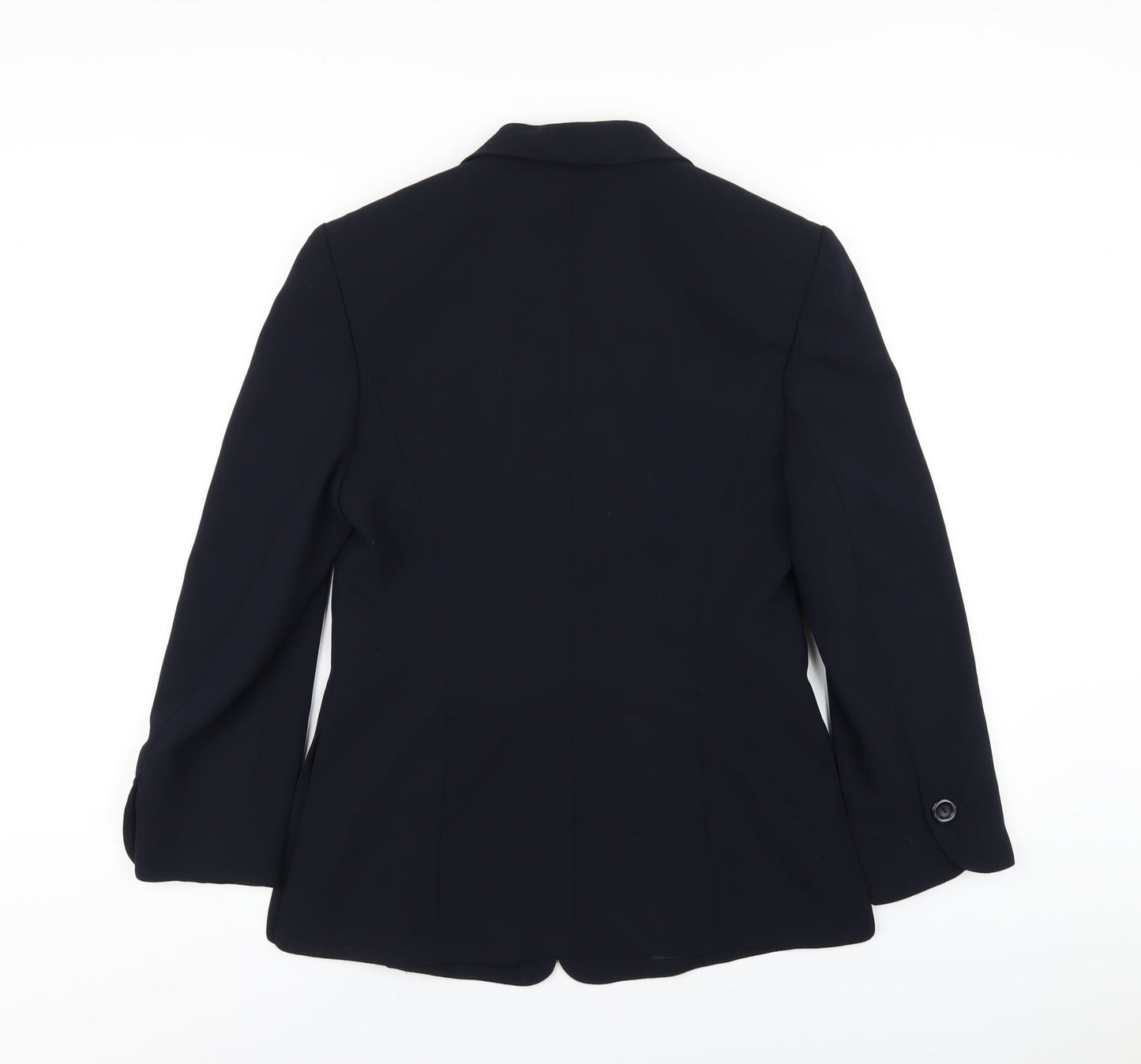 SHE Womens Blue Jacket Blazer Size 10 Button