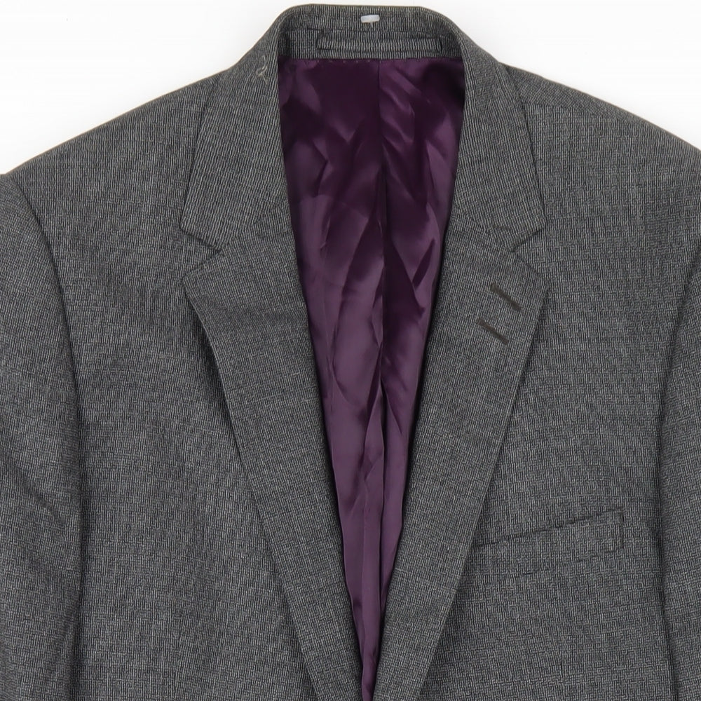 Autograph Mens Grey Wool Jacket Blazer Size 40 Regular