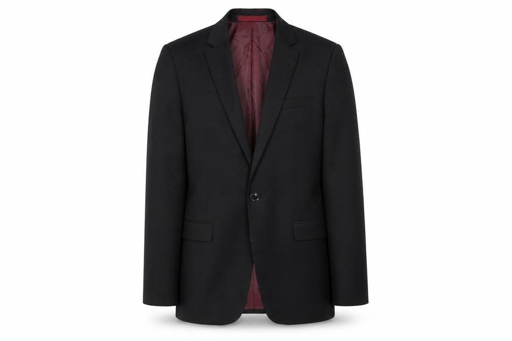 Mens UK Size 36 Topman Regular Black Suit Jacket