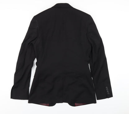 Mens UK Size 36 Topman Regular Black Suit Jacket