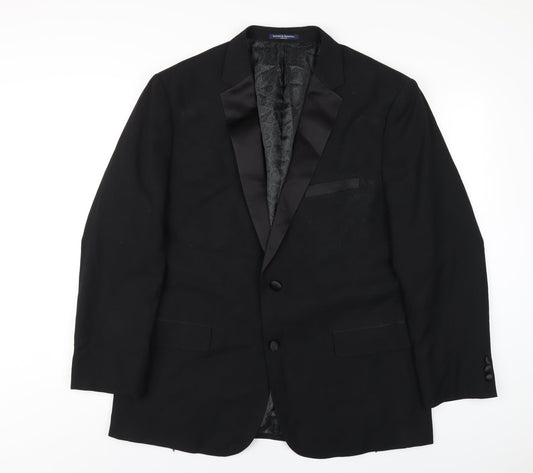 Mens UK Size 46 Sawyers & Hendricks Regular Black Suit Jacket