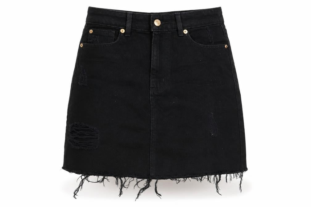 Womens UK Size 8 F&F A-Line Denim Skirt