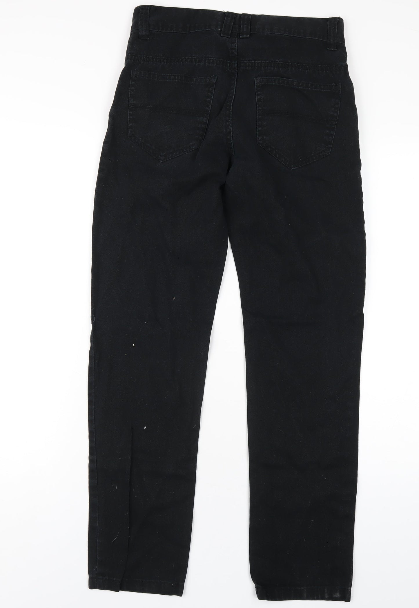 Mens UK Size 28 in Peacocks Slim Fit Straight Black Jeans