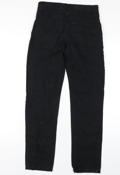Mens UK Size 28 in Peacocks Slim Fit Straight Black Jeans