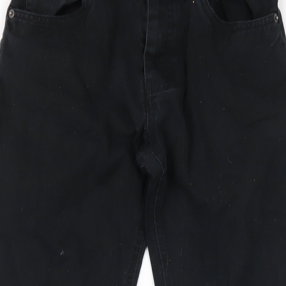 Mens UK Size 28 in Peacocks Slim Fit Straight Black Jeans