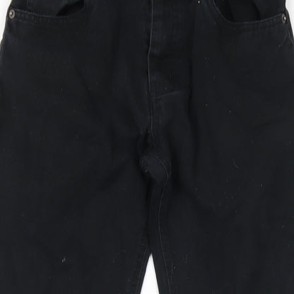 Mens UK Size 28 in Peacocks Slim Fit Straight Black Jeans