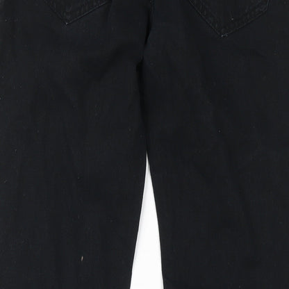 Mens UK Size 28 in Peacocks Slim Fit Straight Black Jeans