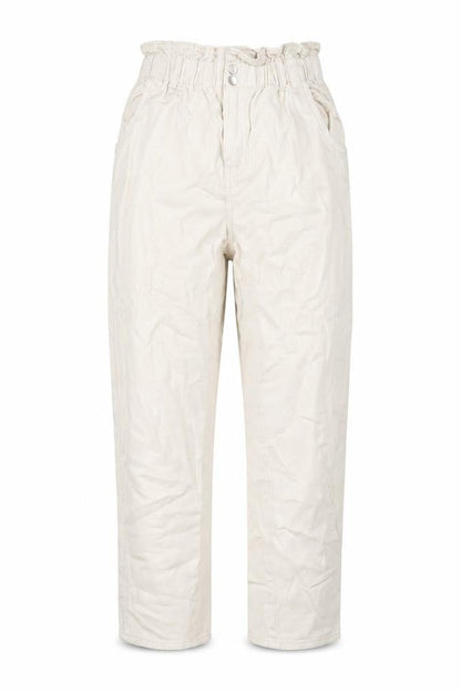 Womens UK Size 10 H&M Regular Fit Straight Ivory Jeans