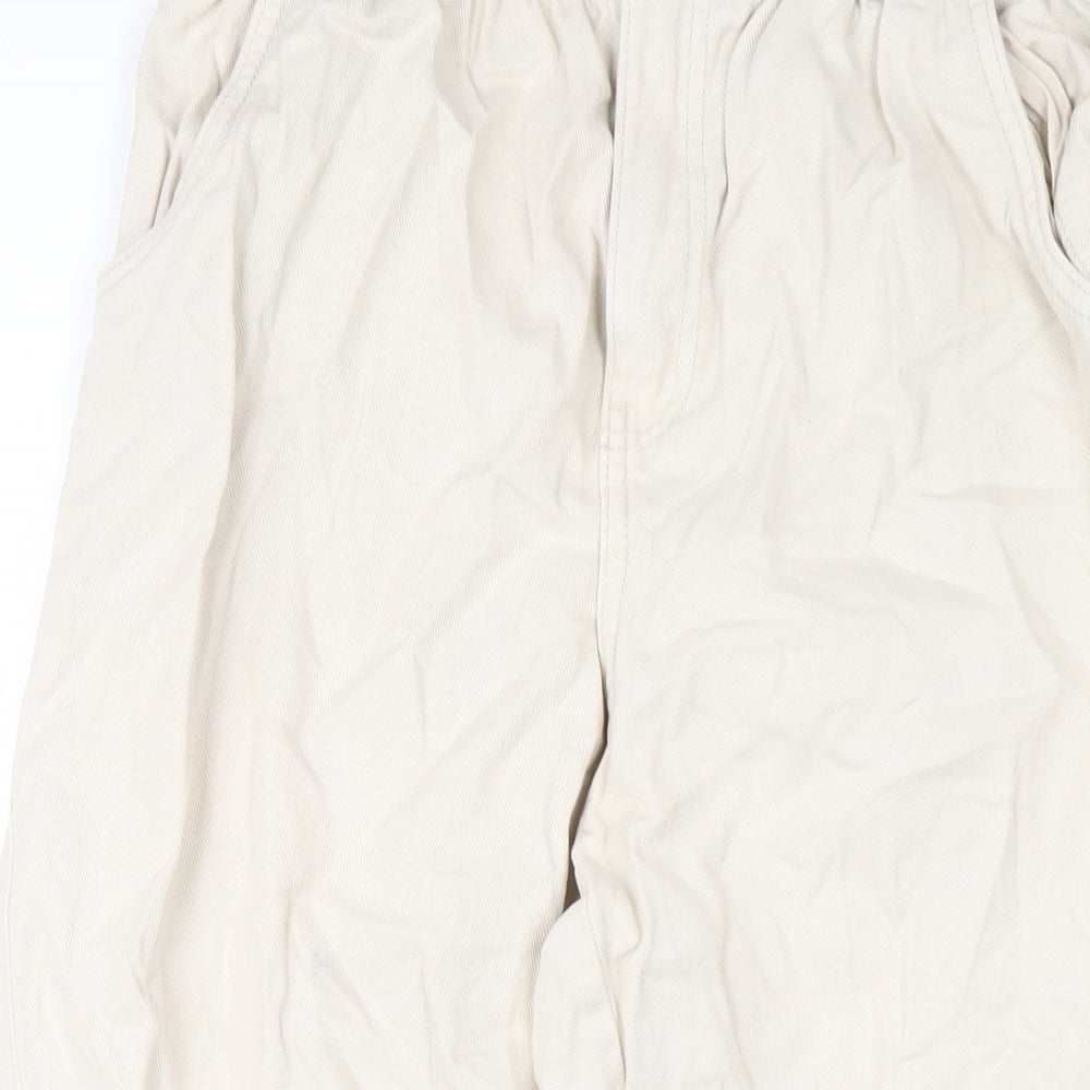 Womens UK Size 10 H&M Regular Fit Straight Ivory Jeans