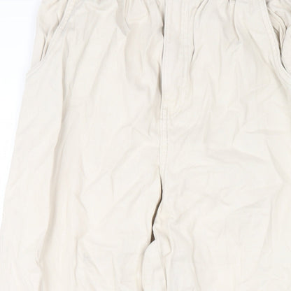 Womens UK Size 10 H&M Regular Fit Straight Ivory Jeans