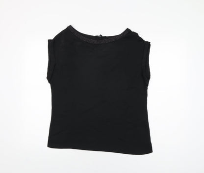 Womens UK Size 10 NEXT Black Basic Blouse