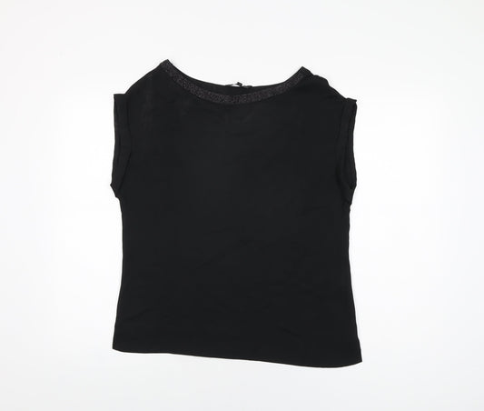Womens UK Size 10 NEXT Black Basic Blouse