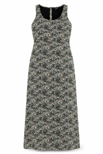 H&M Womens Multicoloured Floral Polyester Maxi Size 12 Scoop Neck Zip