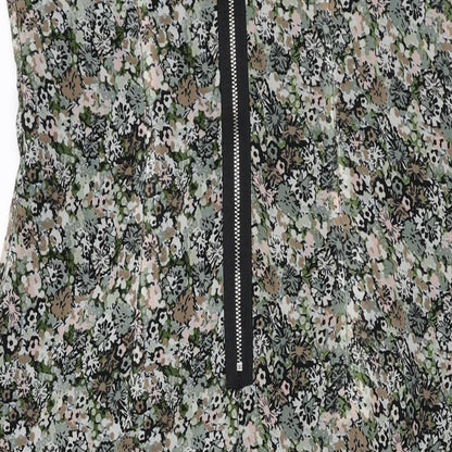 H&M Womens Multicoloured Floral Polyester Maxi Size 12 Scoop Neck Zip