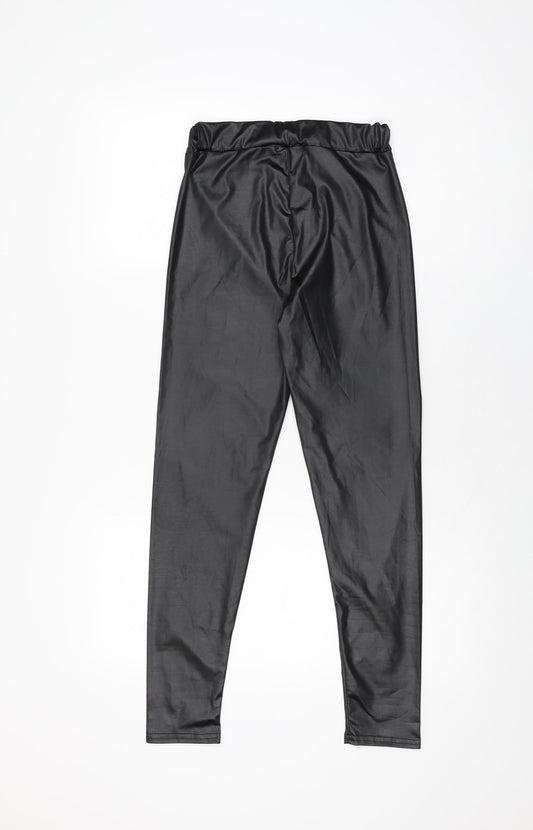 Womens UK Size 4 Boohoo  Pedal Pusher Black Leggings