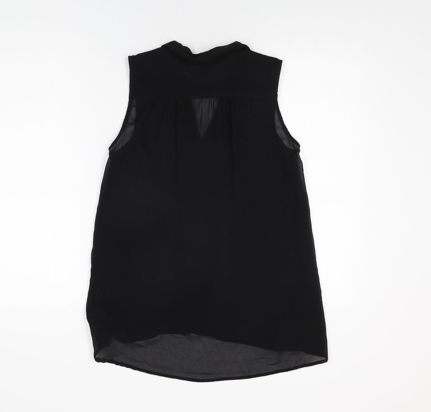 Womens UK Size 6 H&M Black Basic Button-Up