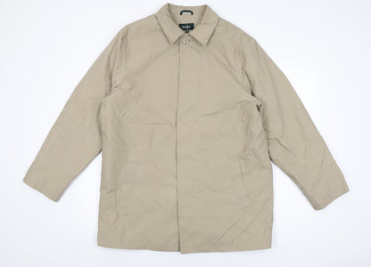 Wolsey Mens Beige Overcoat Coat Size M Button