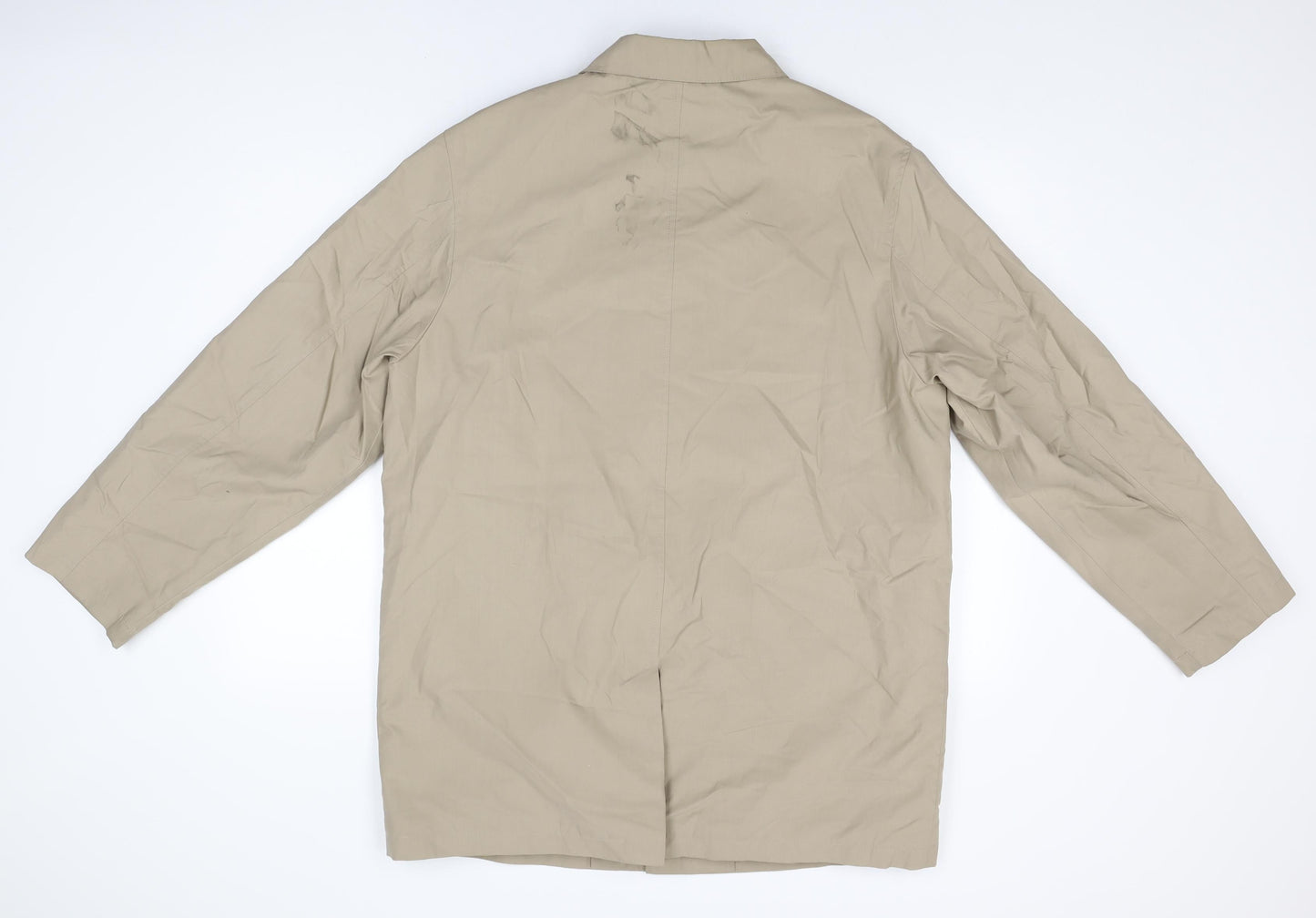 Wolsey Mens Beige Overcoat Coat Size M Button