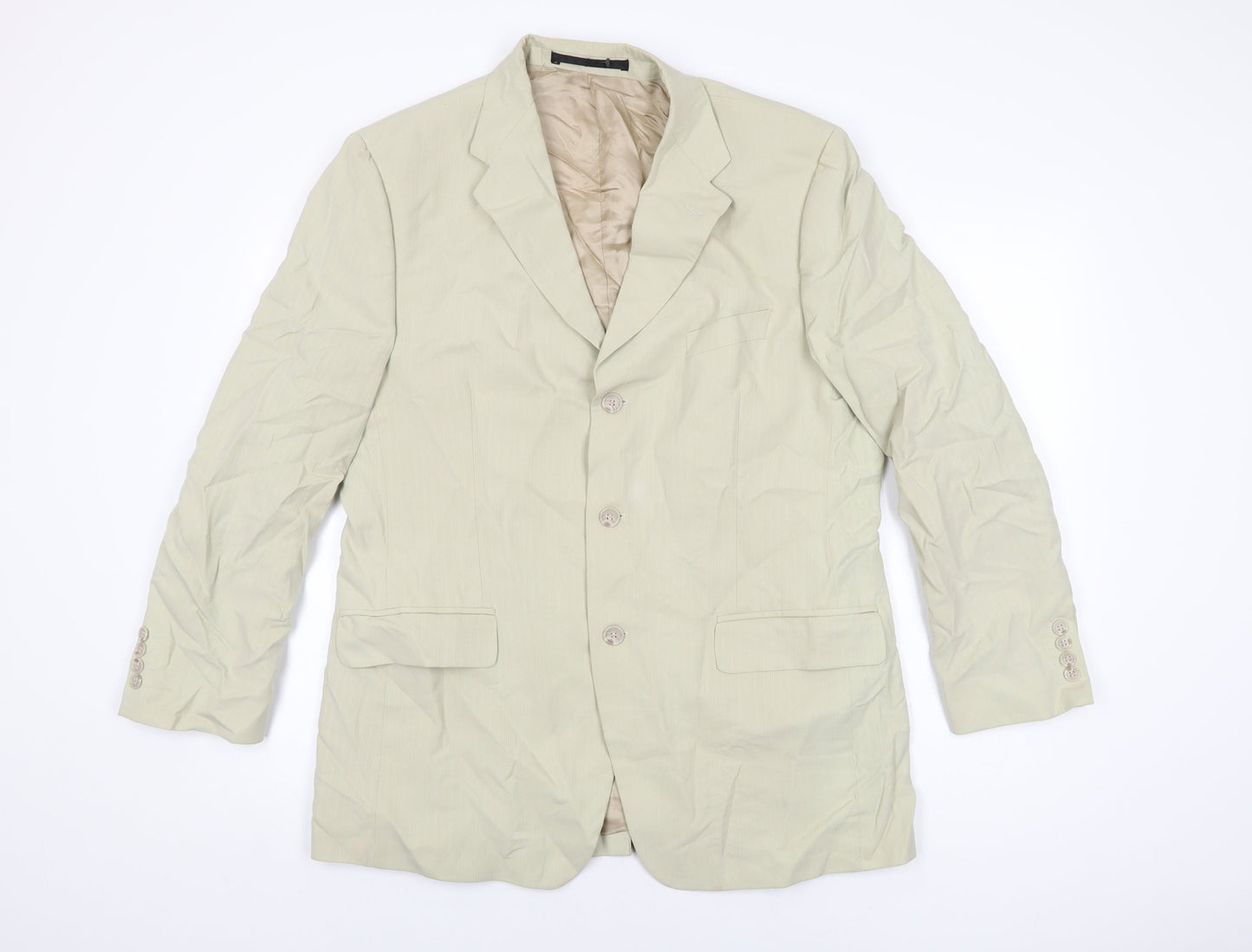 Marks and Spencer Mens Beige Lyocell Jacket Suit Jacket Size 42 Regular