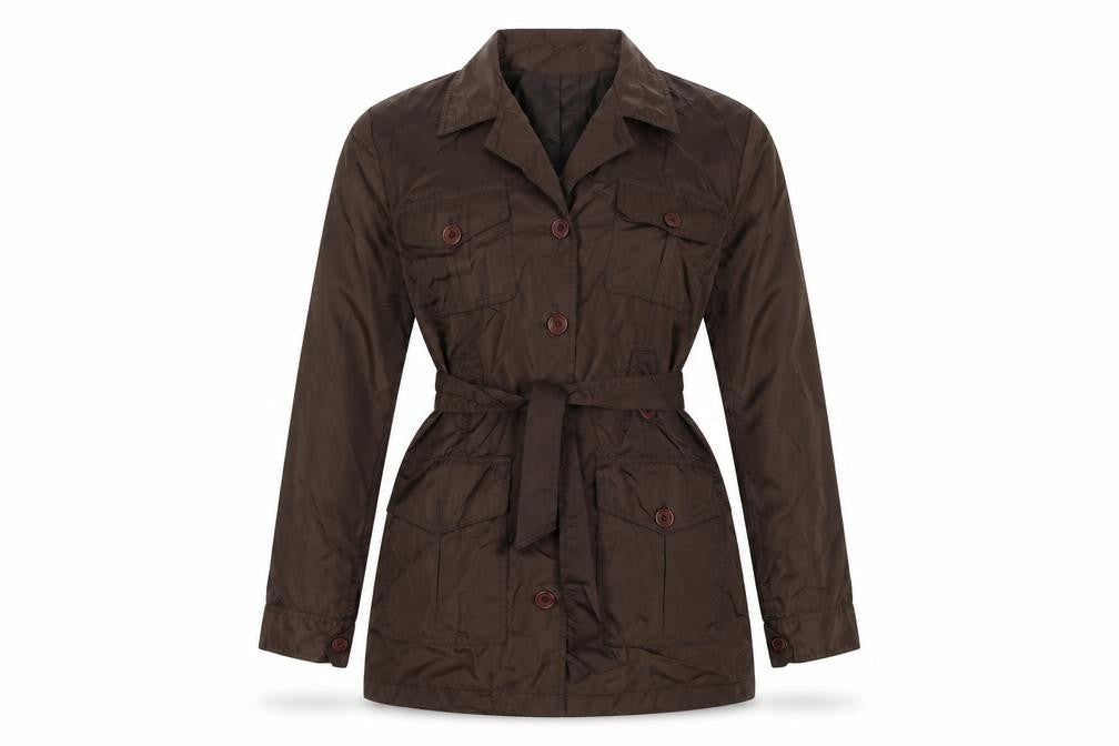 Womens UK Size 10 Miss Selfridge Brown Overcoat