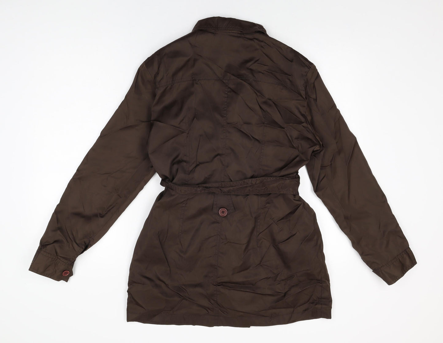 Womens UK Size 10 Miss Selfridge Brown Overcoat