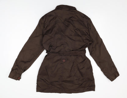 Womens UK Size 10 Miss Selfridge Brown Overcoat