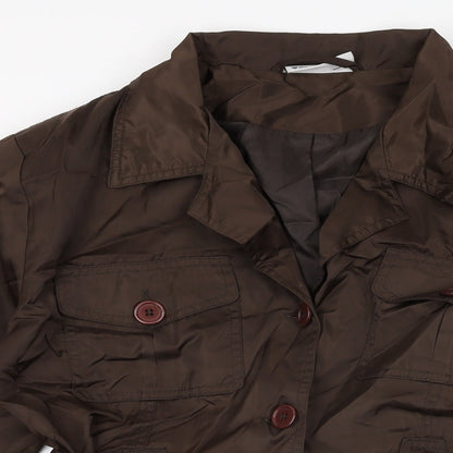 Womens UK Size 10 Miss Selfridge Brown Overcoat