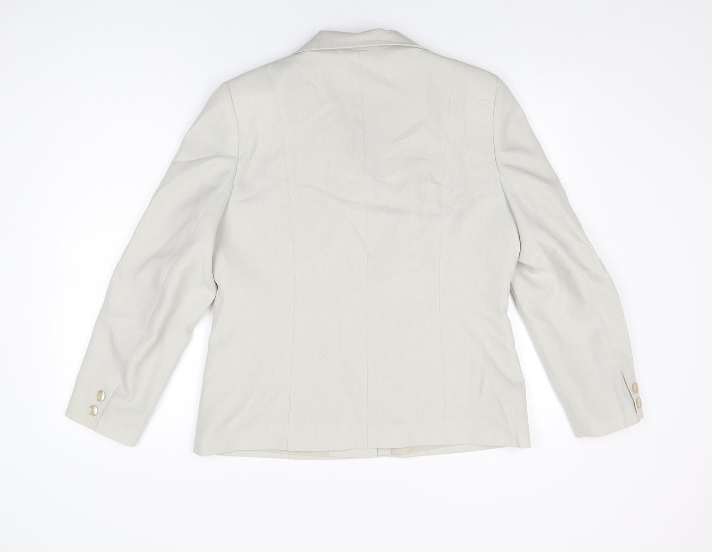 Modern Classics Womens Beige Polyester Jacket Suit Jacket Size 16