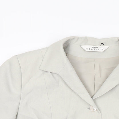 Modern Classics Womens Beige Polyester Jacket Suit Jacket Size 16
