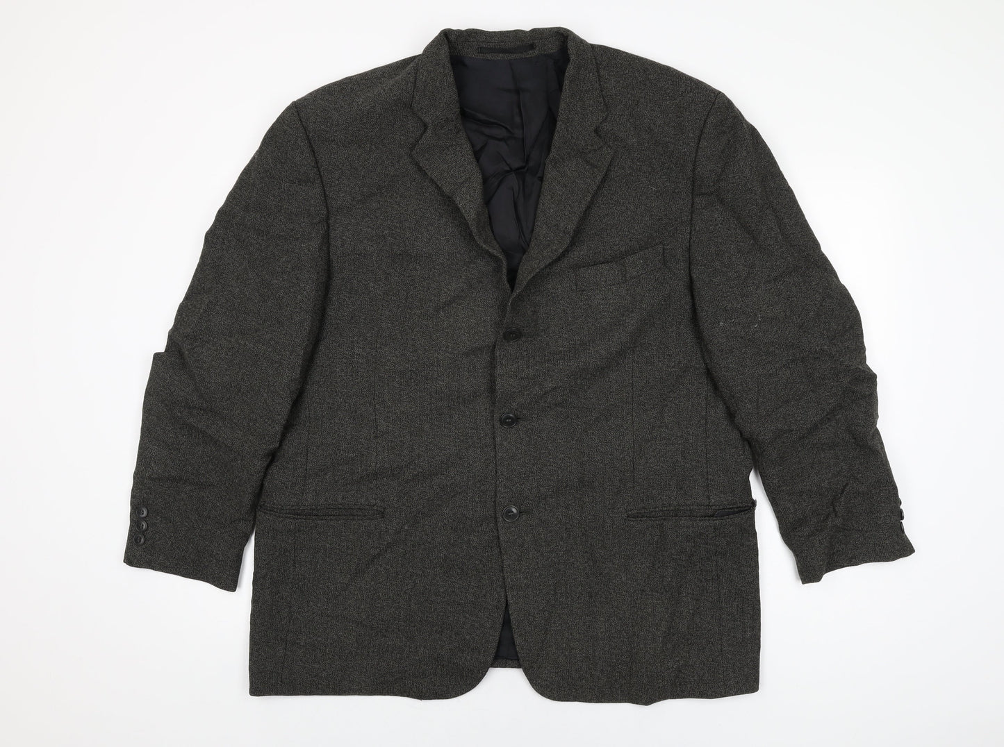 Savoy Taylors Guild Mens Black Wool Jacket Suit Jacket Size 44 Regular