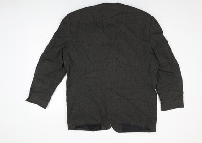 Savoy Taylors Guild Mens Black Wool Jacket Suit Jacket Size 44 Regular