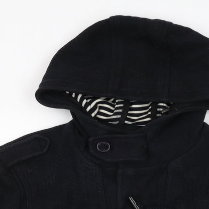 Zara Mens Blue Overcoat Coat Size XL Zip