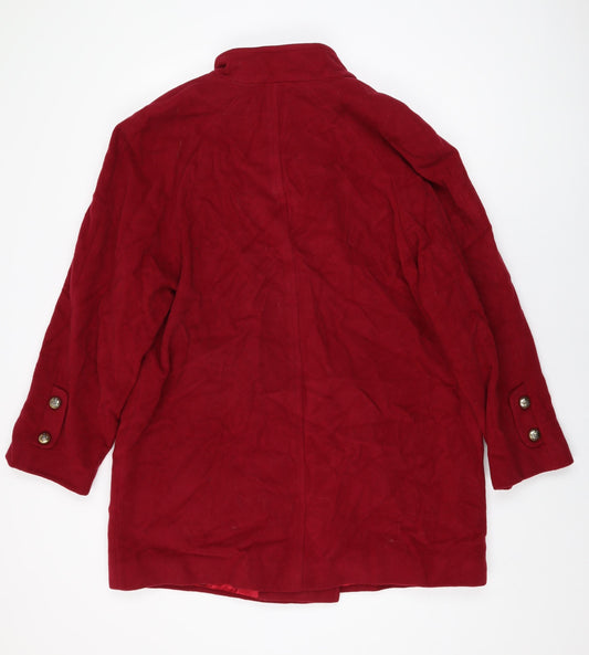Lampert Womens Red Overcoat Coat Size 20 Button