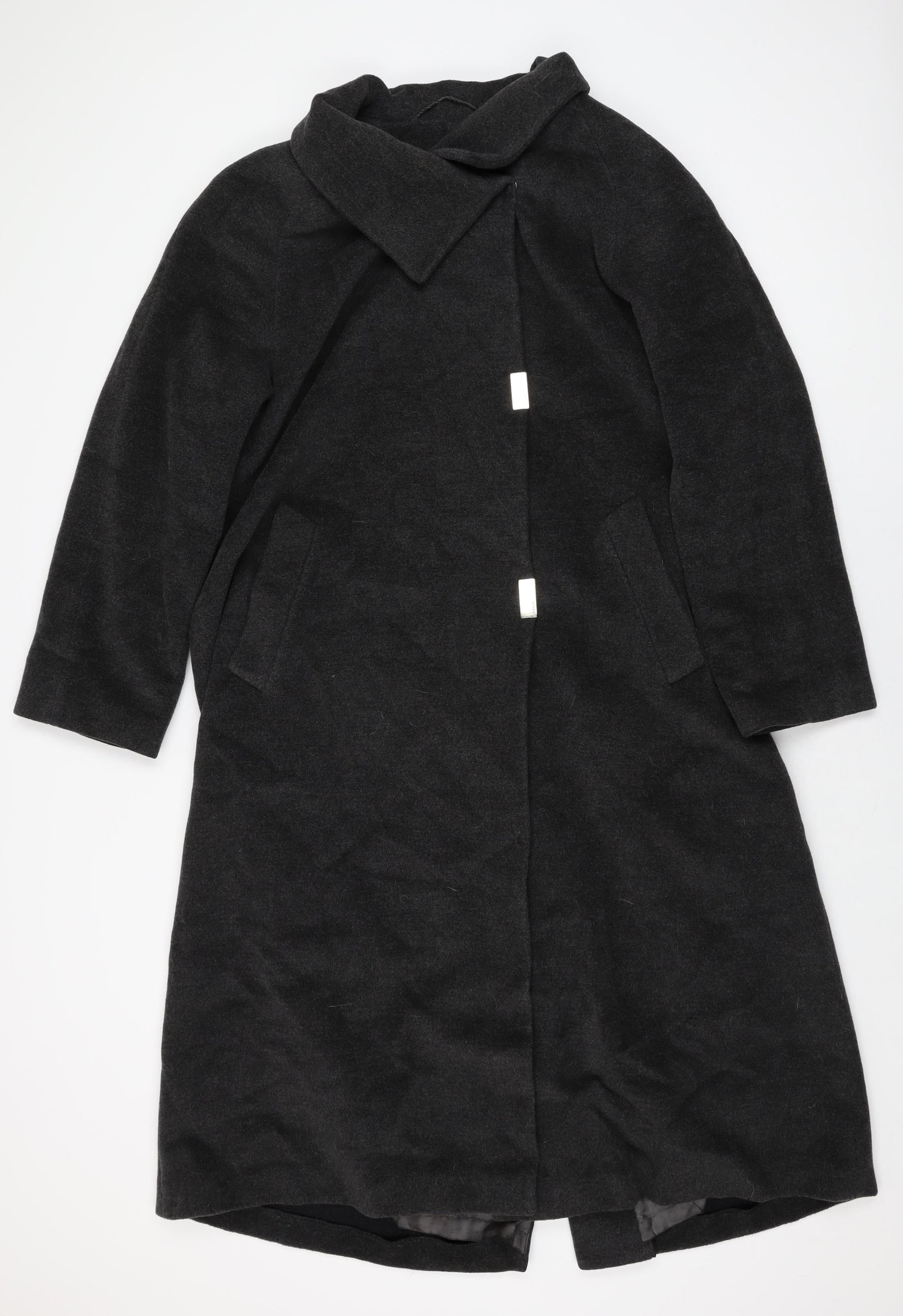 Womens UK Size 14 Classic Grey Overcoat