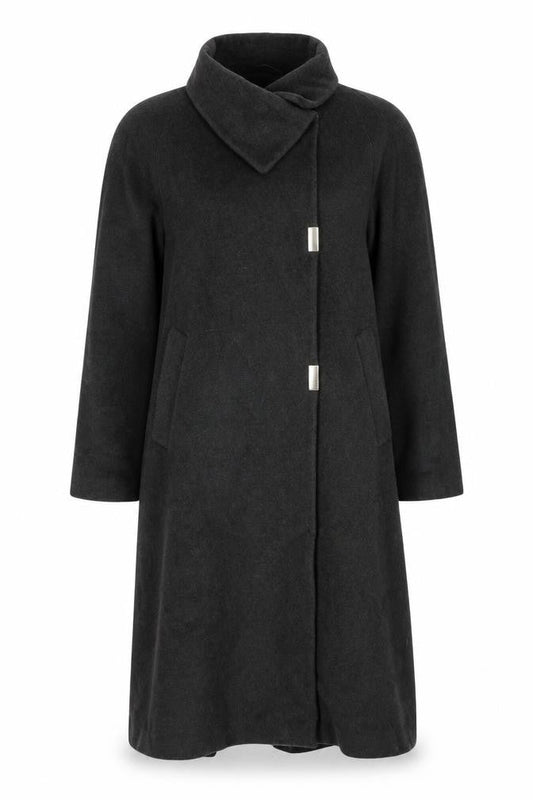 Womens UK Size 14 Classic Grey Overcoat