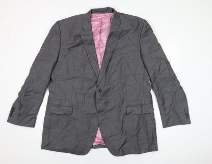 Mens UK Size 50 Greenwoods Regular Grey Suit Jacket
