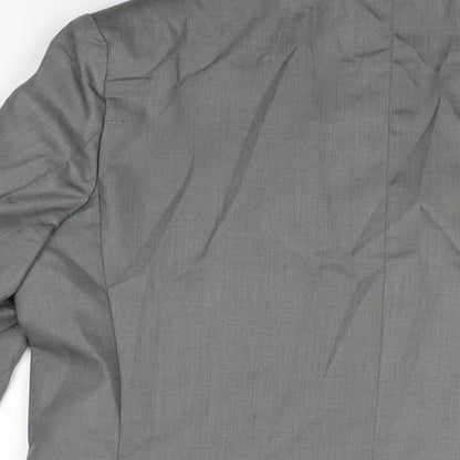 Romario Womens Grey Polyester Jacket Suit Jacket Size 14