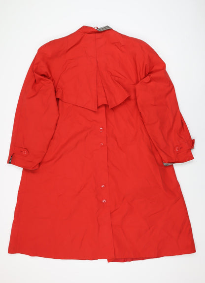 4Seasons of London Womens Red Overcoat Coat Size 12 Button