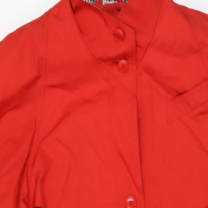 4Seasons of London Womens Red Overcoat Coat Size 12 Button