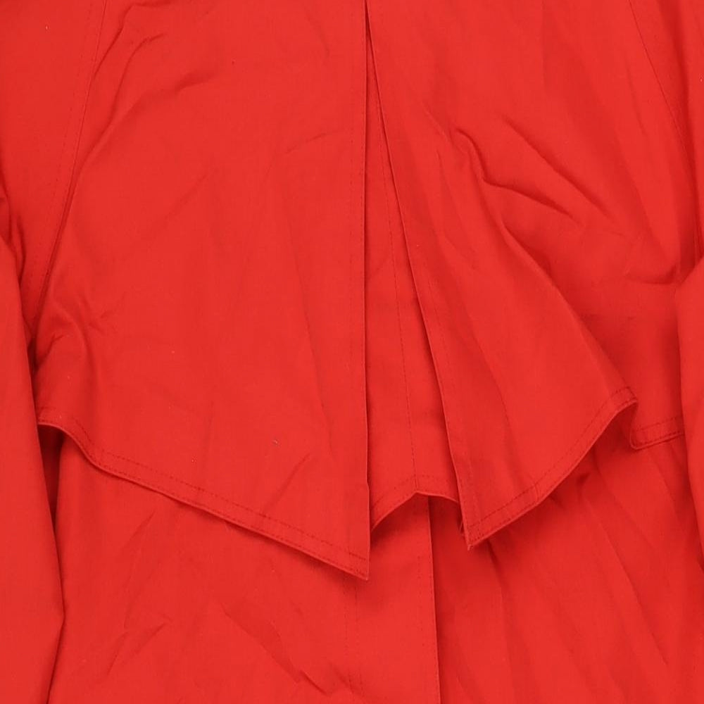 4Seasons of London Womens Red Overcoat Coat Size 12 Button