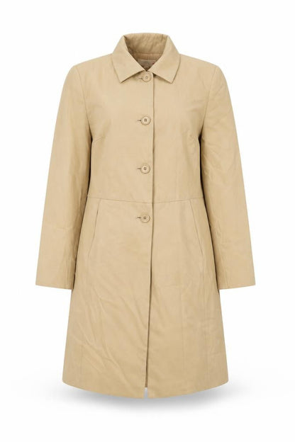 Womens UK Size 12 Marks and Spencer Beige Overcoat